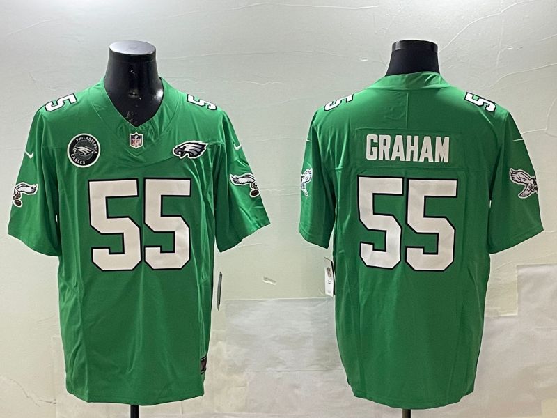 Men Philadelphia Eagles #55 Graham Green three generations 2025 Nike Vapor Limited NFL Jersey style 5->philadelphia eagles->NFL Jersey